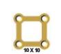 [FBP-20-04L] Orbital Plate 04 holes, Thickness 0.7,Gold