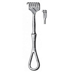 [RI-208-02] Volkmann Retractor, 2 Prongs, Blunt, 11.5cm