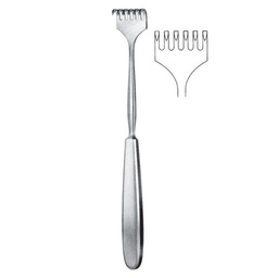 [RI-214-06] Volkmann Retractor, 6 Prongs, Sharp, 23cm