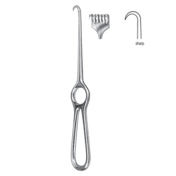 [RI-218-06] Volkmann Retractor, 6 Prongs, Sharp, 21.5cm