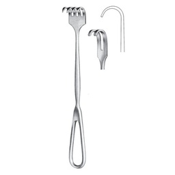 [RI-240-02] Retractor, 2 Prongs, Blunt, 22cm