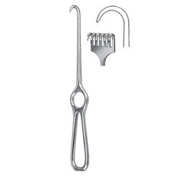 [RI-234-06] Kocher Retractor, 6 Prongs, Semi Sharp, 22cm