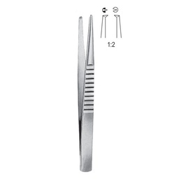 [RF-180-12] Treves Tissue Forceps, 1x2 Teeth, 12.5cm