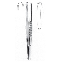 [RF-262-15] Lerche Tissue Forceps, 5x6 Teeth, 15cm