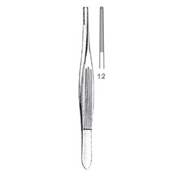 [RF-220-15] Mcindoe Tissue Forceps, 1x2 Teeth, 15cm