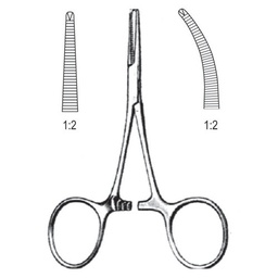 [RG-124-10] Hartmann Artery Forceps, 1x2 Teeth, Str, 10cm