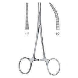 [RG-140-12] Halsted-Mosquito Artery Forceps, 1x2 Teeth, Str, 12.5cm