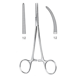 [RG-208-15] Leriche Artery Forceps, 1x2 Teeth, Cvd, 15cm