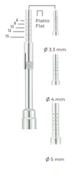 [RDP-062-33] Osteotomes Flat Ø 3,3 mm