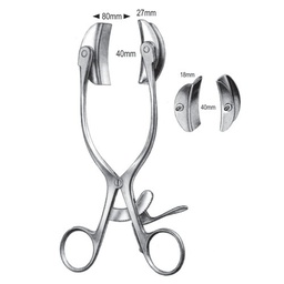 [RJ-320-18] Baby Collin Abdominal Retractor, Lateral Blades 18x40mm