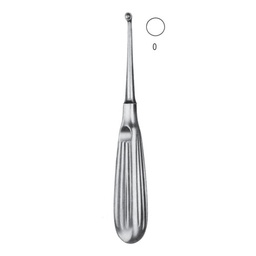 [RO-276-10] Bruns Bone Curettes, 17cm, Fig. 0