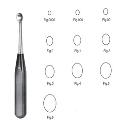 [RO-294-40] Volkmann Bone Curettes, 17cm, Fig. 0000