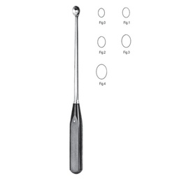 [RO-296-10] Volkmann Bone Curettes, 17cm, Fig. 0