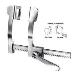 [RS-238-01] Finochietto Rib Spreaders, S/S, (A=40mm, B=40mm, C=165mm)