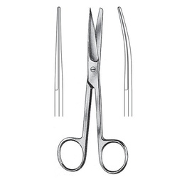 [RE-105-16] Standard Operating Scissors, S/B, Cvd, 16.5cm