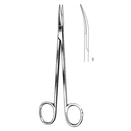 [RE-273-16] Kelly Abdominal Scissors, Fig 3, Cvd, 16cm