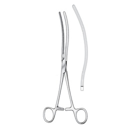 [RAA-184-28] Kocher Intestinal Clamp Forceps, Curved, 28cm