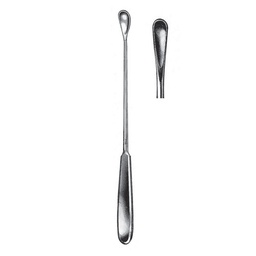 [RAE-514-01] Gourdet Uterine Scoops, 28cm, Blunt, 6 mm