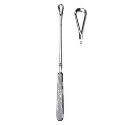 [RAE-548-02] Sims Uterine Curettes, Blunt, 25cm