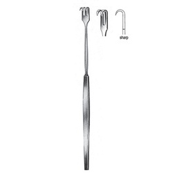 [RI-136-02] Retractor, Sharp, 2 Prongs, 16cm