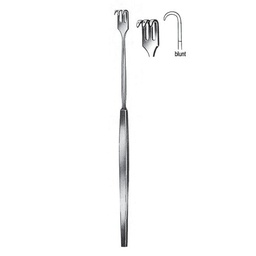 [RI-138-03] Retractor, Blunt, 3 Prongs, 16cm